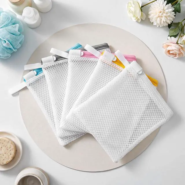 Alt view image 2 of 7 - 5 Pcs Small Mesh Laundry Bags, 5.31 x 4.33 In Lingerie Bags
