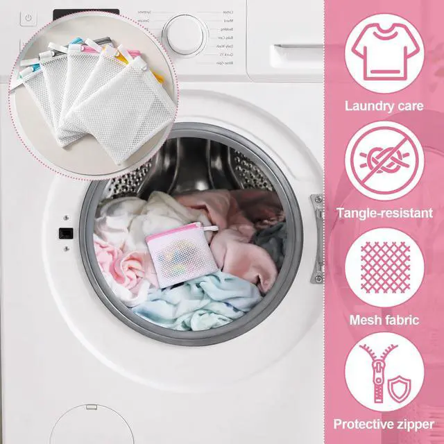 Alt view image 5 of 7 - 5 Pcs Small Mesh Laundry Bags, 5.31 x 4.33 In Lingerie Bags