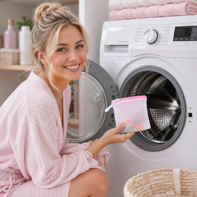 Alt view image 7 of 7 - 5 Pcs Small Mesh Laundry Bags, 5.31 x 4.33 In Lingerie Bags