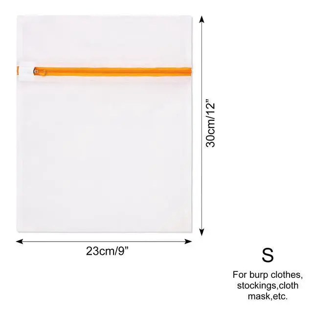 Alt view image 2 of 7 - Mesh Laundry Bags 3pcs 12 * 9 Inch Wash Bag Colorful Zipper (Small)