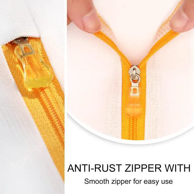 Alt view image 5 of 7 - Mesh Laundry Bags 3pcs 12 * 9 Inch Wash Bag Colorful Zipper (Small)