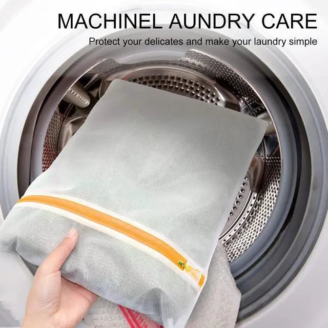 Alt view image 6 of 7 - Mesh Laundry Bags 3pcs 12 * 9 Inch Wash Bag Colorful Zipper (Small)