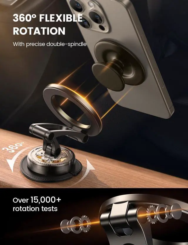 Alt view image 3 of 7 - for MagSafe Car Mount All-Metal Magnetic Phone Holder for Your Car