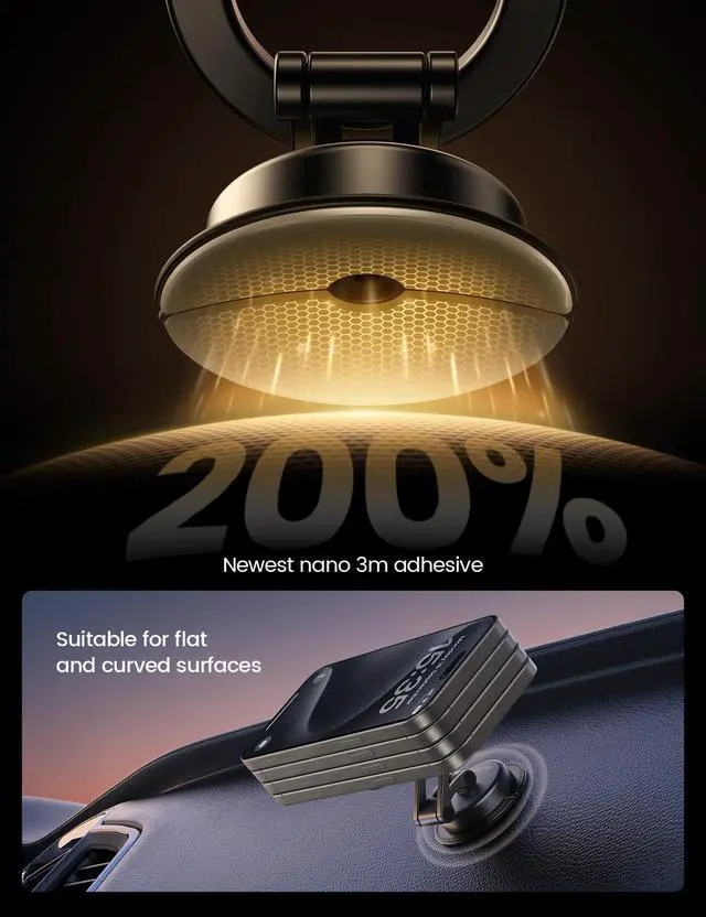 Alt view image 5 of 7 - for MagSafe Car Mount All-Metal Magnetic Phone Holder for Your Car