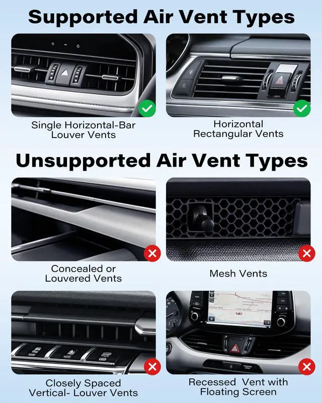 Alt view image 2 of 7 - Slim Magnetic Phone Holder for Car, Rental Car Essentials for Travel