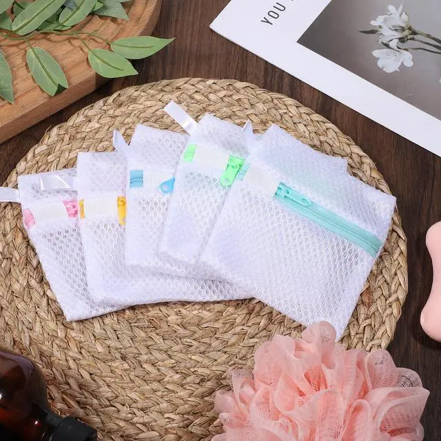 Alt view image 4 of 7 - 5PCS Laundry Pod Anti-Sticking Bag, Mini Mesh Washing Net, Laundry Pods Dissolution Protection Bag, Washing Pods Storage, 5 Colors