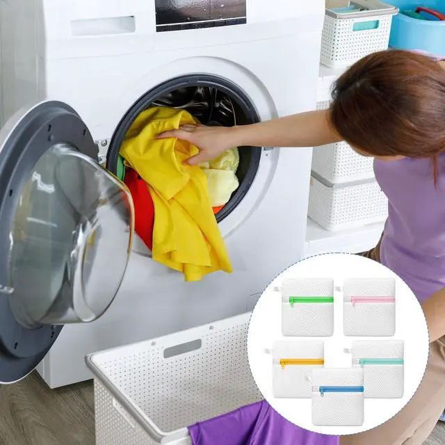 Alt view image 6 of 7 - 5PCS Laundry Pod Anti-Sticking Bag, Mini Mesh Washing Net, Laundry Pods Dissolution Protection Bag, Washing Pods Storage, 5 Colors