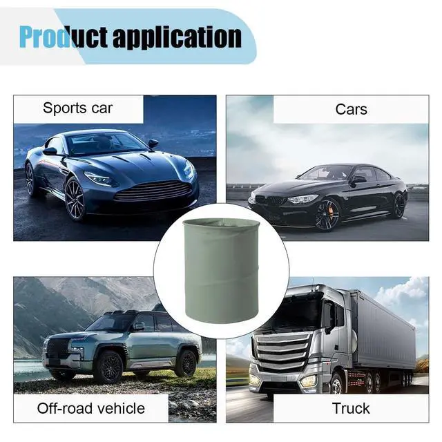 Alt view image 7 of 7 - Collapsible Trash Can Car Garbage Bag - Leather Pop-up Car Trash Bin with Elastic Band - Hanging Foldable Garbage Can Vehicle Waste Basket Bin - Double-Layer Washable Bag for Cars Camping (Grey)