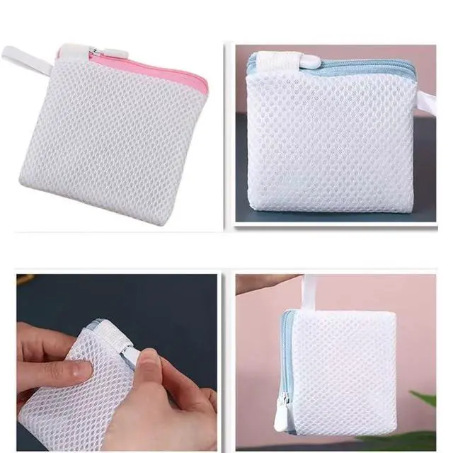 Alt view image 5 of 6 - 4 Pack Laundry Detergent Pacs Bags Protector Non-Sticking Zipper Mesh Laundry Pod Holder Dispenser for Laundry Detergent Power Paks Detergent Pods Soap Pacs Laundry Scent Booster Beads