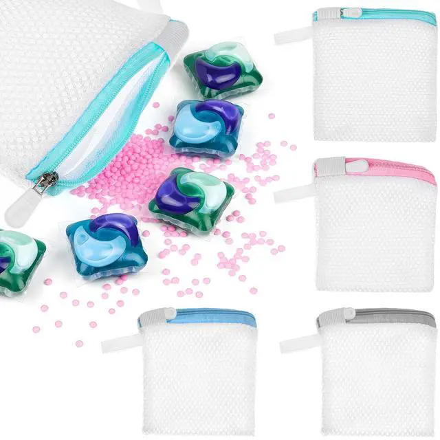 Main image of Mini Mesh Laundry Pods Anti-Sticking Bag, 4 PCS Scent Beads Laundry Bags Mini Laundrys Pods Dissolution Protection Bag, Durable Washing Machine Wash Bags for Scented Beads Storage