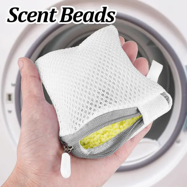 Alt view image 5 of 7 - Mini Mesh Laundry Pods Anti-Sticking Bag, 4 PCS Scent Beads Laundry Bags Mini Laundrys Pods Dissolution Protection Bag, Durable Washing Machine Wash Bags for Scented Beads Storage