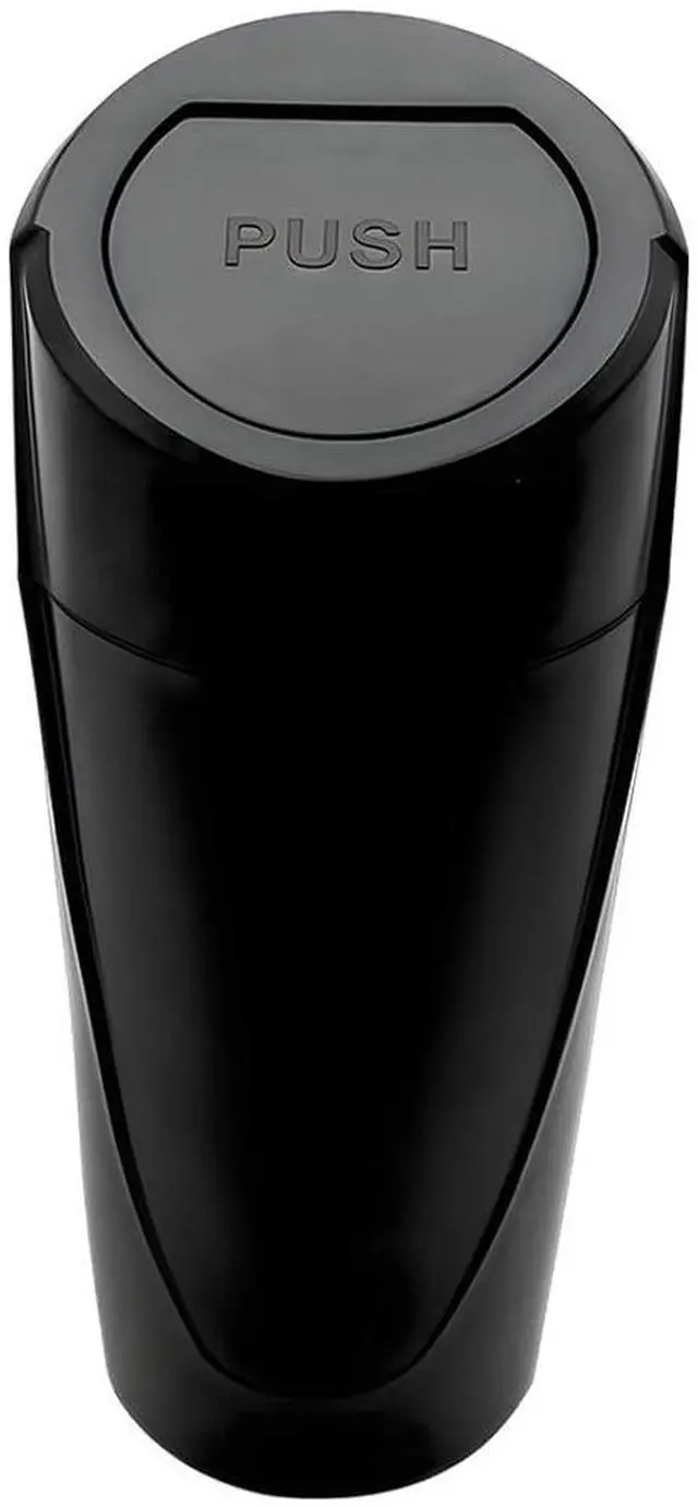 Main image of Car Trash Can Bin with Lid, Leakproof Mini Cup Holder Garbage Bin Portable Storage Container, Multipurpose Cup Type Dustbin Interior Organizer for Vehicle Home Office (Black)
