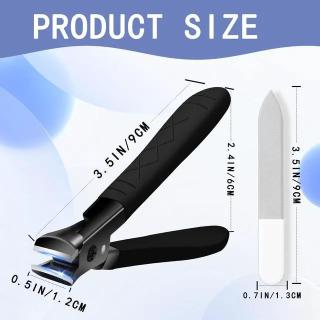Alt view image 5 of 6 - Duty Nail Clippers for Thick Nails, Anti-Slip Toenail Clipper Set for Seniors & Women at Home Salon