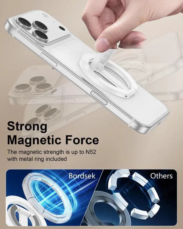 Alt view image 2 of 7 - Magnetic Phone Ring Holder for iPhone 17 Pro Max/17Pro/Air/17/16 Pro/15/14