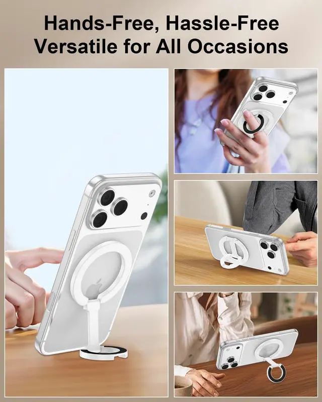 Alt view image 5 of 7 - Magnetic Phone Ring Holder for iPhone 17 Pro Max/17Pro/Air/17/16 Pro/15/14