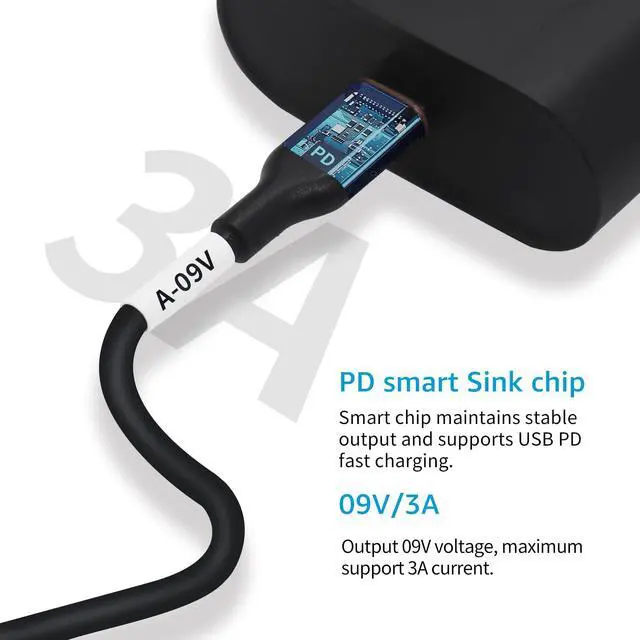 Alt view image 3 of 7 - MagicConn SH-CP09A USB Type C PD to DC Power Cable-9V
