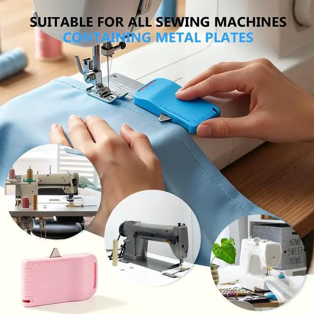 Alt view image 6 of 7 - 2 Pack Magnetic Seam Guide for Sewing Machine Sleeve Tool, Built-in Seam Ripper and Edge Guide, Sewing Guides for Straight Stitching, Sewing Supplie Accessories