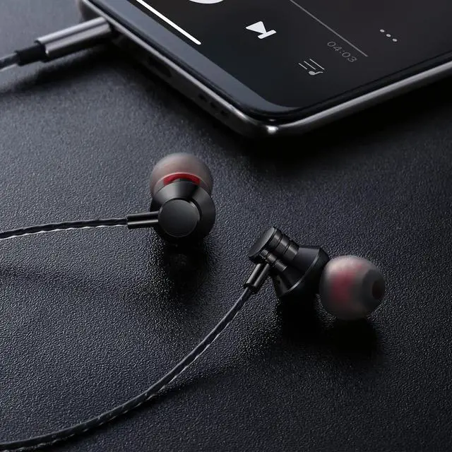 Alt view image 4 of 7 - Wired Earbuds Headphones with Microphone Stereo Bass Earphones Noise Isolation in-Ear Headset Compatible with All Smartphones Tablets iPod IPad MP3 Player That with 3.5 mm Interface(Black)