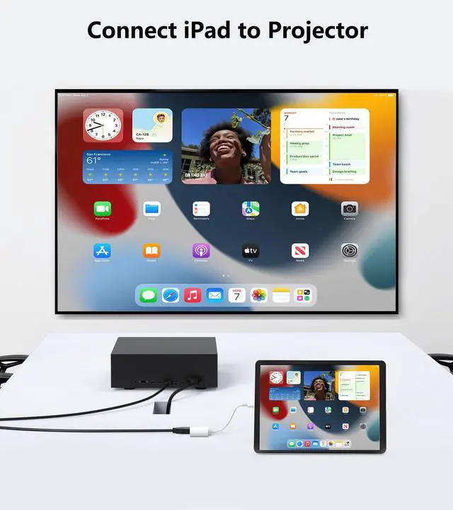 Alt view image 3 of 7 - Apple USB-C to HDMI Adapter 4K@60Hz for iPhone 15 16 17 MacBook Pro Air iPad Pro, MFi Certified USB 3.1 Type C Digital AV HDMI 2.0 Cord Compatible with Samsung Galaxy S25/S24/S23 and More (White-2)