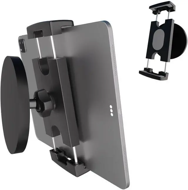 Main image of Magnetic Tablet Holder Fridge Tablet Mount for Cabinet Whiteboard Gym Warehouse and More fits 4.7-12.9 inch Phones and Tablets, 360°Adjustable 3.5" Magnetic Base
