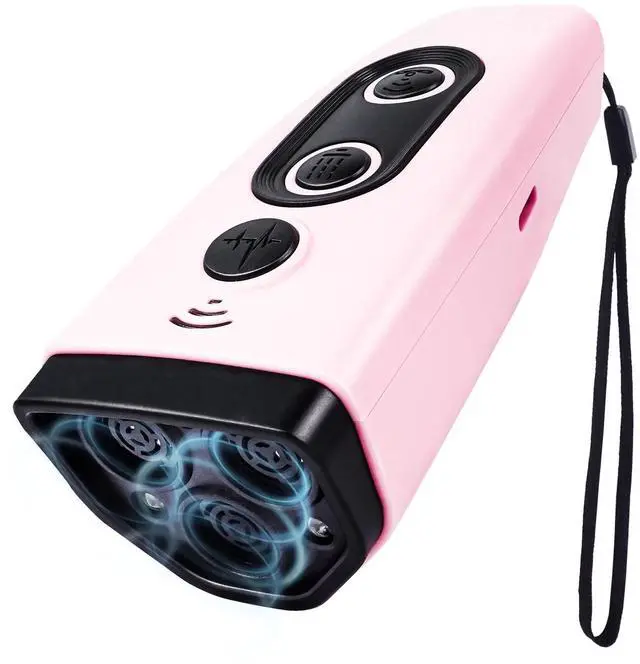 Main image of Anti Barking Device for Dogs, 3X Ultrasonic Dog Bark Deterrent Devices to Stop Own or Neighbor's Dog Barking, 5 Modes 35FT Range, Safe for Dogs Training, Bark Control Indoor Outdoor, Pink