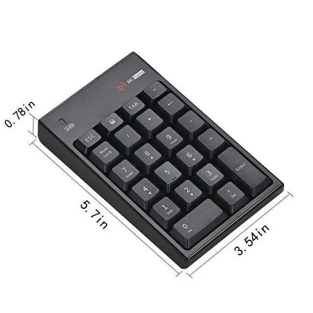 Alt view image 6 of 7 - Numeric Keypad & Mouse Combo - Use One Receiver Wireless Number Pad Keyboard and Mouse for Laptop Desktop