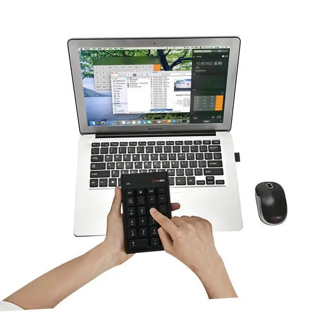 Alt view image 5 of 7 - Numeric Keypad & Mouse Combo - Use One Receiver Wireless Number Pad Keyboard and Mouse for Laptop Desktop