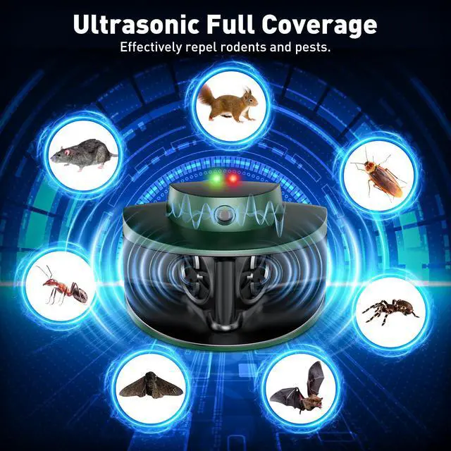 Alt view image 2 of 7 - 2026 Upgraded Ultrasonic Repeller & Insect Indoor Repeller, Pest Control, Repellent Roach, Mouse, Bugs, Mosquito, Mice, Spider, Ant - Pet & Human Safe