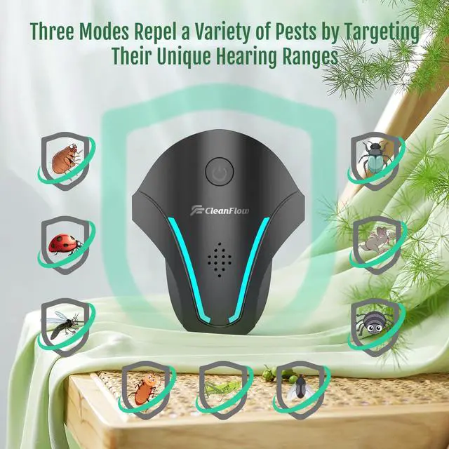 Alt view image 2 of 7 - 2025 Upgraded Ultrasonic Indoor Repeller 3 Modes Pest Control for Rodents, Roaches, Mice, Bugs, Mosquitoes, Spiders, Ants, 3 Mode Switching, 6 Pack