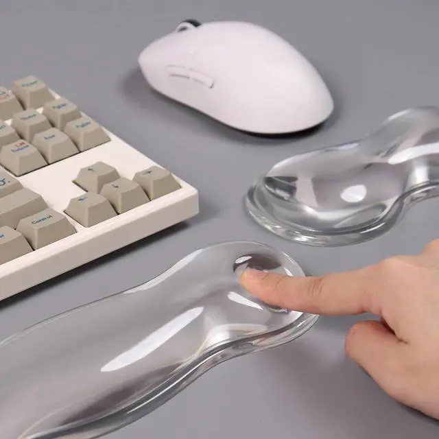 Alt view image 5 of 7 - Silicone Gel Keyboard & Mouse Wrist Rest Set, White Cool Soft Ergonomic Wrist Rest, Relax Your Wrist, for Laptop Computer Office & Home