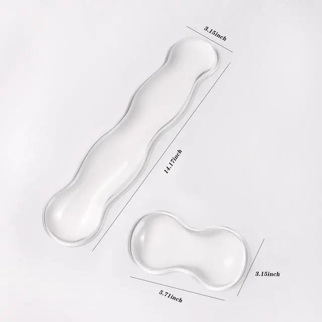 Alt view image 7 of 7 - Silicone Gel Keyboard & Mouse Wrist Rest Set, White Cool Soft Ergonomic Wrist Rest, Relax Your Wrist, for Laptop Computer Office & Home