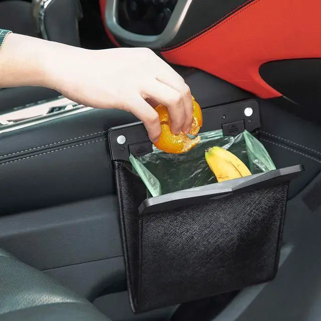 Alt view image 3 of 6 - LED Car Trash Can Garbage Bag Passenger Side Back Seat Hanging