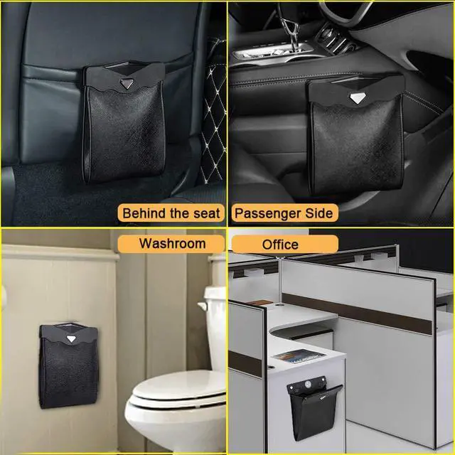 Alt view image 5 of 6 - LED Car Trash Can Garbage Bag Passenger Side Back Seat Hanging