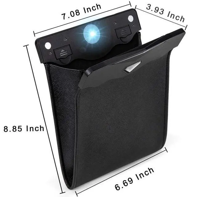 Alt view image 2 of 6 - LED Car Trash Can Garbage Bag Passenger Side Back Seat Hanging