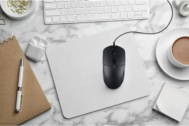 Alt view image 4 of 7 - 10 PCS Black Wired Computer Mouse Bulk USB 1000 DPI 3 Button Corded Mouse with Home Office Noiseless Simple USB Mouse for Computer Laptop Desktop PC