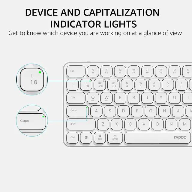 Alt view image 6 of 7 - E9350L Multi-Device Wireless Keyboard, Blade-Series E9350L 99-Key Ultra-Thin Keyboard, Support 4 Devices, Low-Profile, Quiet, USB-C, Rechargeable, Al-Alloy Frame, for Windows/Mac/Linux/Chrome