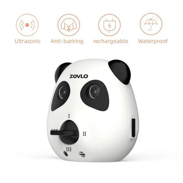 Alt view image 7 of 7 - Anti Barking Device for Dogs, Ultrasonic Dog Bark Deterrent Devices, Cute Panda Style Dog Barking Deterrent Devices,3 Modes Bark Box, Dog Barking Stopper Long Range for Indoor & Outdoor Use