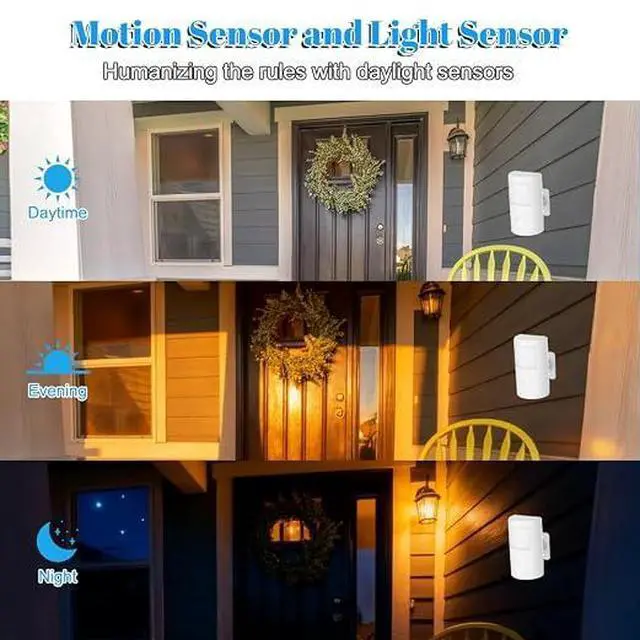 Alt view image 5 of 6 - Motion Sensor Switch with Outlet, Wireless Motion Activated Light Control, Infrared Motion Activated Sensor, Wireless Motion Detector and Plug Set for Lights and Home Devices