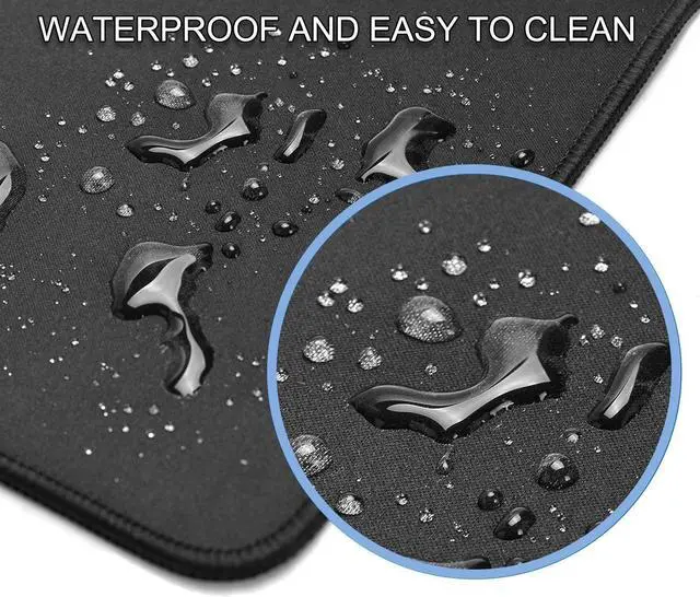 Alt view image 2 of 7 - Large Gaming Mouse Pad, XXL Extended Computer Keyboard Mouse Mat with Stitched Edges, 31.5" x 15.7" Non-Slip Waterproof Rubber Base Office Big Long Mousepad for Work, Game, Office, Home, Black