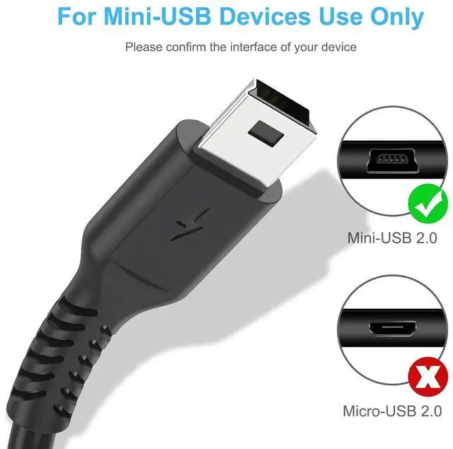Alt view image 5 of 6 - 3ft Mini USB cable, 2 Pack USB 2.0 to mini b charger cord USB type A male Fast Charging cable Compatible with PS3 Controller, MP3 Player, Digital Camera, GPS Receiver, Dash Cam, Garmin GPS, Hero 3+