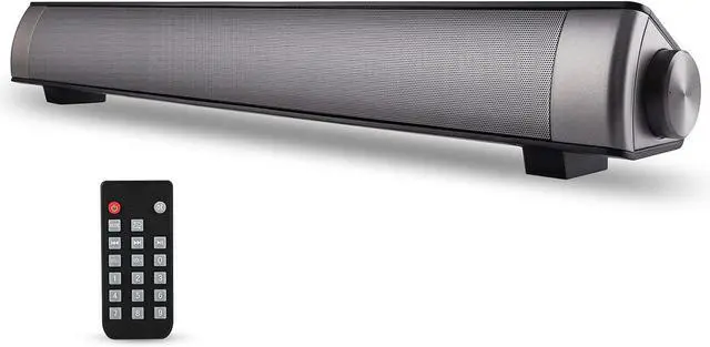 Main image of 2 X 5W Mini Bluetooth Sound Bar, Wired and Wireless Home Theater Audio for Cell Phone/Tablet/Projector and Support TV with AUX/RCA Output