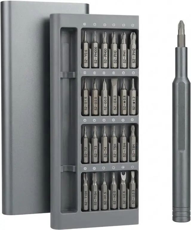 Alt view image 15 of 20 - 25-IN-1 Precision Small Screwdriver Set, Professional Mini Bit Tool Set for Glasses, Watch, Ring Doorbell, ElectronicComputerhigh-strength steel Screw DriverMagneticGift for Mens