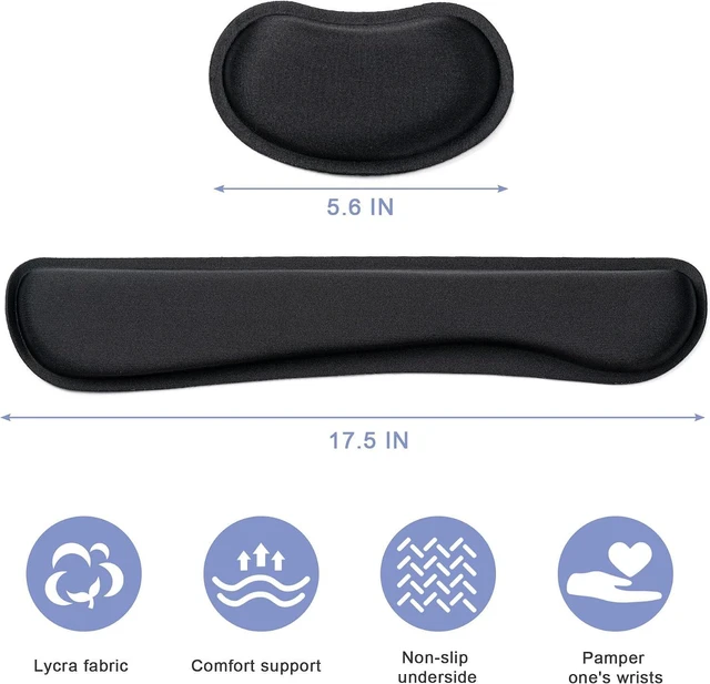 Alt view image 4 of 7 - Keyboard Wrist Rest,Ergonomic Wrist Support for Keyboard,Black