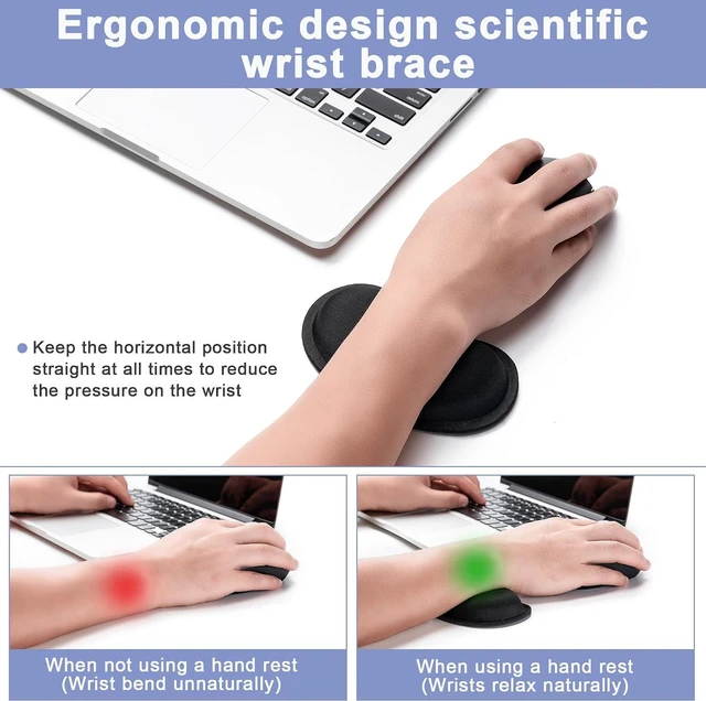 Alt view image 7 of 7 - Keyboard Wrist Rest,Ergonomic Wrist Support for Keyboard,Black
