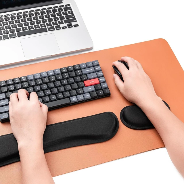Alt view image 6 of 7 - Keyboard Wrist Rest,Ergonomic Wrist Support for Keyboard,Black