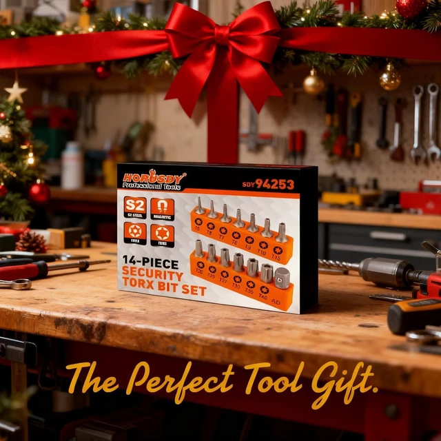 Alt view image 3 of 7 - 14-Piece Tamper Resistant Star Bits, S2 Alloy Steel, T5 - T40 Security Torx Bit Set