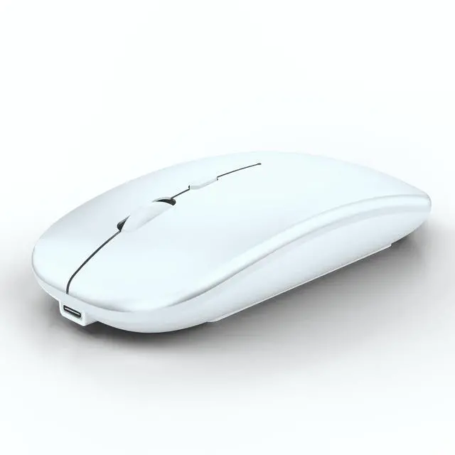Main image of Wireless Bluetooth Mouse Rechargeable Laptop Mice Silent Slim Use(BT5.2 and 2.4G Portable USB Receiver) Dual Mode Computer Mouse for Laptop/iPad/Tablet/Apple/Computer/Mac(Bright White)