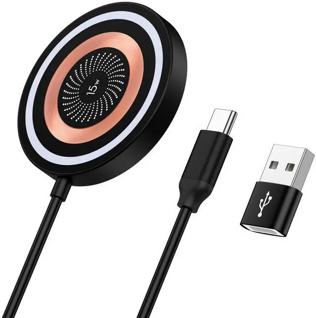 Main image of Samsung Galaxy S26 S25 Ultra Wireless Charging Pad for Galaxy S26 S25 S24 S23 S22 S21 S20 Ultra FE Z Fold Flip 7 6,15W Magnetic Wireless Magsafe Charger Station for iPhone 17 16 15 14 Pro Max Plus