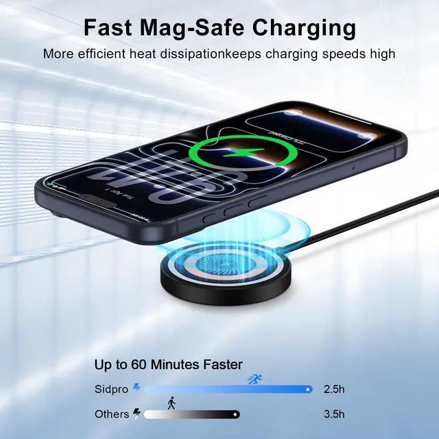 Alt view image 4 of 7 - Magnetic Wireless Charger for Samsung Galaxy S26 Ultra S26+ S26 S25 FE S24 S23 S22,15W Magnet Android Wireless Charger Fast Charging Pad for Google Pixel 10a 9a 10 Pro XL Fold 8a 7 Pro, USB-C/A Ports