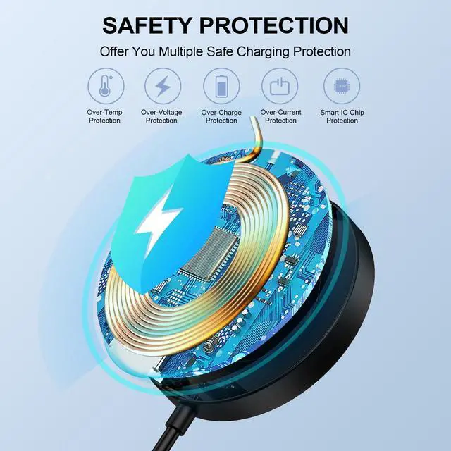 Alt view image 7 of 7 - Magnetic Wireless Charger for Samsung Galaxy S26 Ultra S26+ S26 S25 FE S24 S23 S22,15W Magnet Android Wireless Charger Fast Charging Pad for Google Pixel 10a 9a 10 Pro XL Fold 8a 7 Pro, USB-C/A Ports